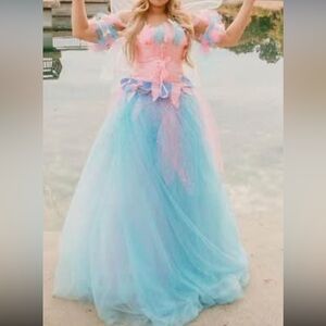 Pastel Pink and Blue Fairy costume pieces